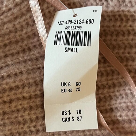 Abercrombie & Fitch Soft Fuzzy Knit Boatneck Dolman Sweater Blush Pink Womens S - Picture 4 of 7